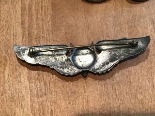 Vintage WW2 U S Bombadier Sterling Silver Pin & Associated items 3