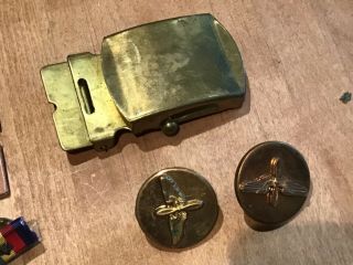 Vintage WW2 U S Bombadier Sterling Silver Pin & Associated items 8