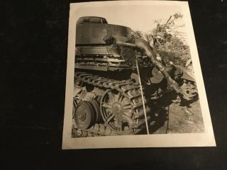 Us Soldier Photo Of Destroyed German Tank Gruesome 2