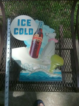 Vintage Rare Frostie Root Beer Polar Bear Boat Sign