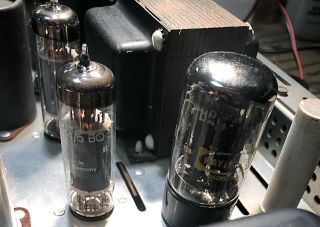H.  H.  SCOTT STEREOMASTER 222 B STEREO INTEGRATED VACUUM TUBE AMP w/VINTAGE TUBES 7