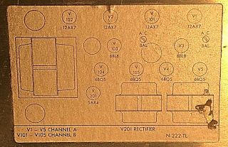 H.  H.  SCOTT STEREOMASTER 222 B STEREO INTEGRATED VACUUM TUBE AMP w/VINTAGE TUBES 8
