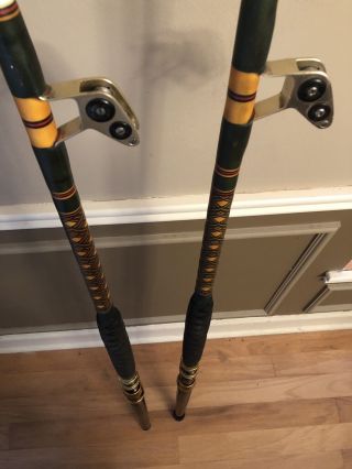 Fin - Nor tycoon Custom 7’6” Trolling Rods 130 80 Vintage Fishing Afto Big Game 3