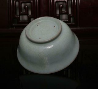 Old Chinese Ru Kiln Celadon Porcelain Bowl 5.  51” 3