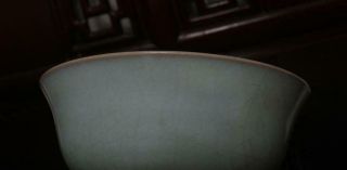 Old Chinese Ru Kiln Celadon Porcelain Bowl 5.  51” 6