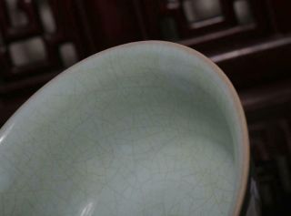 Old Chinese Ru Kiln Celadon Porcelain Bowl 5.  51” 8
