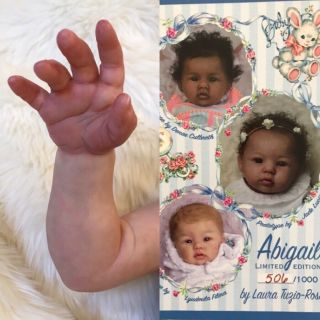 Reborn Baby Girl ABIGAIL by LAURA TUZIO ROSS RARE SOLE ART DOLL W/ 12