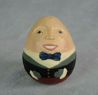 Vintage 1988 Briere Humpty Dumpty Egg Ceramic Figurine From Rare Pull Cart Toy