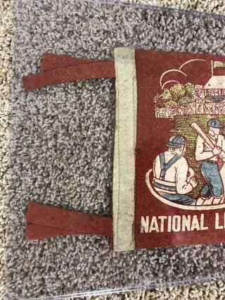 Vintage 1940s Brooklyn Dodgers Ebbets Field National League ChampionsRed Pennant 3