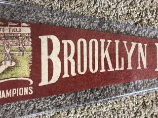Vintage 1940s Brooklyn Dodgers Ebbets Field National League ChampionsRed Pennant 5