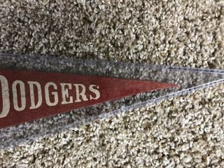 Vintage 1940s Brooklyn Dodgers Ebbets Field National League ChampionsRed Pennant 6