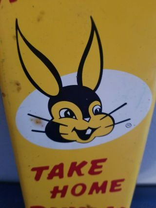 (VTG) 1940s BUNNY BREAD Country Store Door Push Tin Sign advertising 2