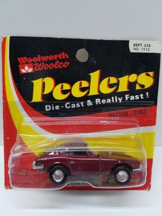 Vintage Playart Peelers Datsun 240z Deep Spectraflame Red W/gray Interior Bp Htf
