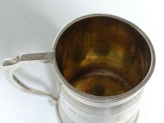 Very Fine Antique Sterling Silver Georgian English Tankard Mug 3