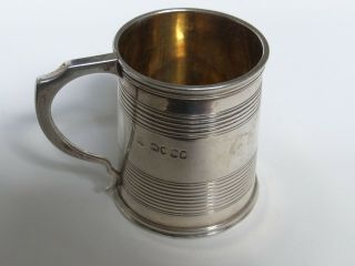 Very Fine Antique Sterling Silver Georgian English Tankard Mug 5