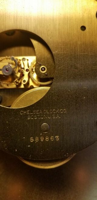 1954 US Government Chelsea Ships Clock 24 hour Dial 12