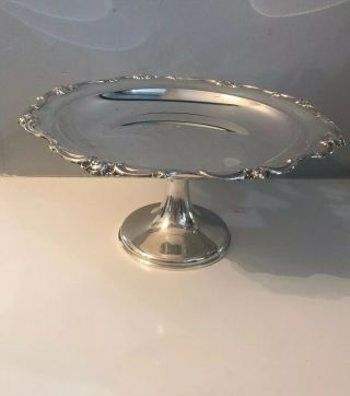 Gorham Sterling Silver Weighted Cake Plate Marked 1384