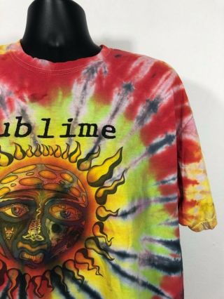 Vintage 90s Sublime Tie Dye Shirt Skunk Records Long Beach T Shirt Xl Rare Vtg