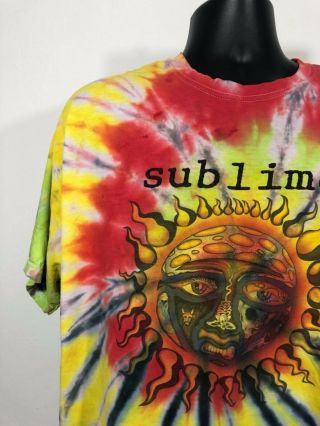 Vintage 90s Sublime Tie Dye Shirt Skunk Records Long Beach T Shirt XL Rare VTG 2