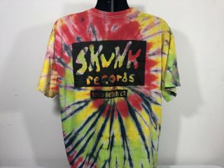 Vintage 90s Sublime Tie Dye Shirt Skunk Records Long Beach T Shirt XL Rare VTG 3