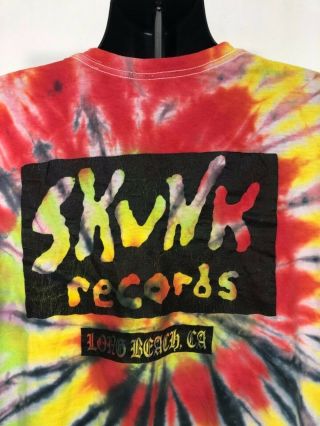 Vintage 90s Sublime Tie Dye Shirt Skunk Records Long Beach T Shirt XL Rare VTG 4