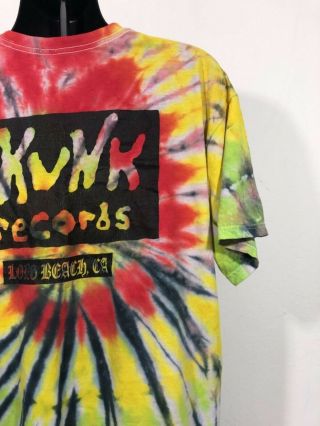 Vintage 90s Sublime Tie Dye Shirt Skunk Records Long Beach T Shirt XL Rare VTG 6