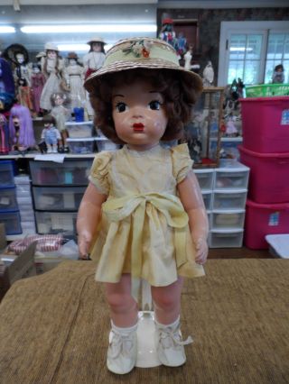 Vintage Painted Hard Plastic Terri Lee Doll Pat.  Pending Taged Dress