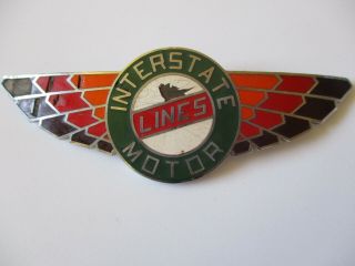 Vintage Iml International Motor Line Truck Driver Trucking Cap Hat Badge Pin