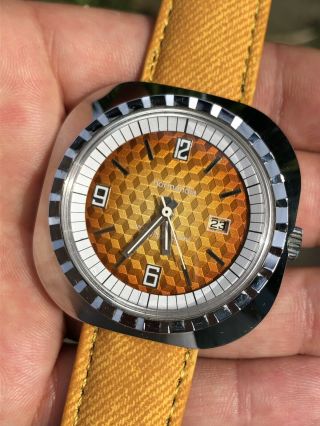 Vintage Oversized Normandia French Made Mens Watch 42,  6mm