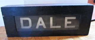 Vintage Johnstown Traction Company Jtc Trolley Roll Sign Dale Windber Pa