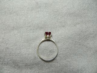 Ant.  Victorian/edwardian 10k Gold Engagement Ornate Solitaire Gem Ruby Ring S8.  75