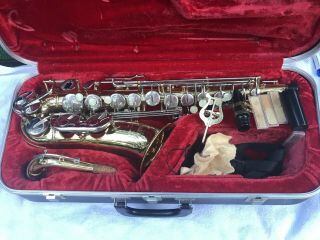 Vintage Armstrong Alto Saxophone Sax Woodwind Instrument W/ Case