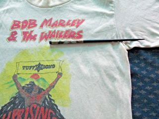 Bob Marley & The Wailers Vintage Rare 1980 Final Tour Concert T - Shirt AND Ticket 2