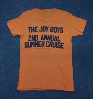 Vintage The Joy Boys Tour Concert 70s Promo Tour Rare T Shirt