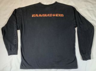 Vintage 1998 Rammstein Long Sleeve Tour T Shirt Black XL Sehnsucht Blue Grape 7