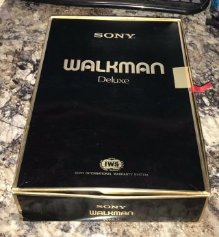 Vintage SONY WALKMAN WM - 3 Stereo Cassette Player DELUXE w/Box PARTS/REPAIR 2