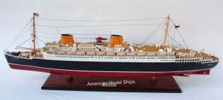 Ss Europa Ocean Liner Ship Model 37 " - Handmade Wooden Ship Model Scale 1:300
