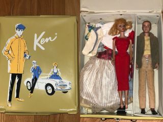 Vintage 1962 Ken Doll & Case,  Vintage Barbie,  And Other Clothes -