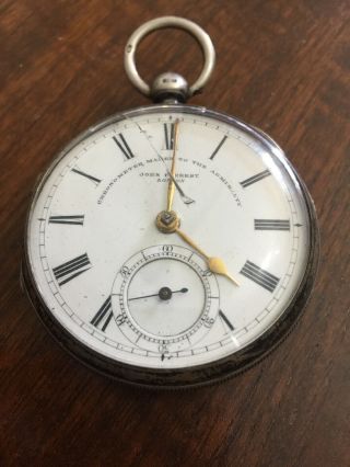 Rare Antique John Forrest London Fusee Sterling Silver Pocket Watch