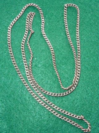 Wwii Us Military Sterling Dog Tag (?) Chain Army Navy Marine Air Force