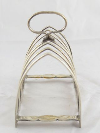 SMART VINTAGE SOLID STERLING SILVER TOAST RACK ART DECO 1926 ATKIN BROS 147 g 2