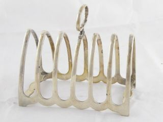 SMART VINTAGE SOLID STERLING SILVER TOAST RACK ART DECO 1926 ATKIN BROS 147 g 3