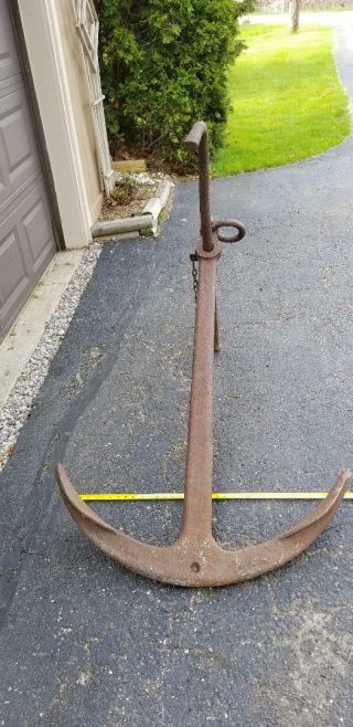 ANTIQUE GREAT LAKES FORGED CAST IRON NAUTICAL MARITIME NAVY SHIP BOAT ANCHOR 3