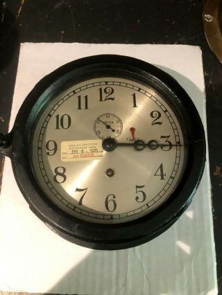 Antique Chelsea Ship Clock Co.  Maritime Nautical Chronometer Navy Bakelite
