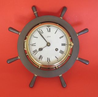Schatz Mariner 8 Day Ships Wheel Wall Clock Germany