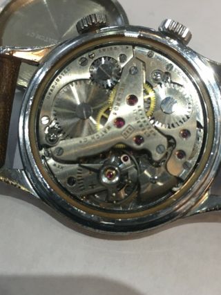 Vintage HELBROS Men ' s ALARM Watch.  Stainless Steel As - 1475 31E Valjoux 233 11