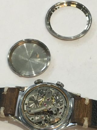 Vintage HELBROS Men ' s ALARM Watch.  Stainless Steel As - 1475 31E Valjoux 233 12