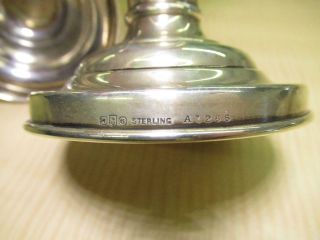 Gorham Sterling Silver Matching MTME Monogrammed Candle Stick Holders 6
