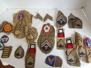 Vintage Ww 2 Us Army Chevrons And Patches