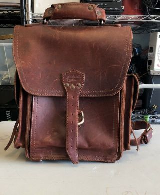 Discontinued Saddleback Leather The Tank Squared Classic Backpack Vintage Brown